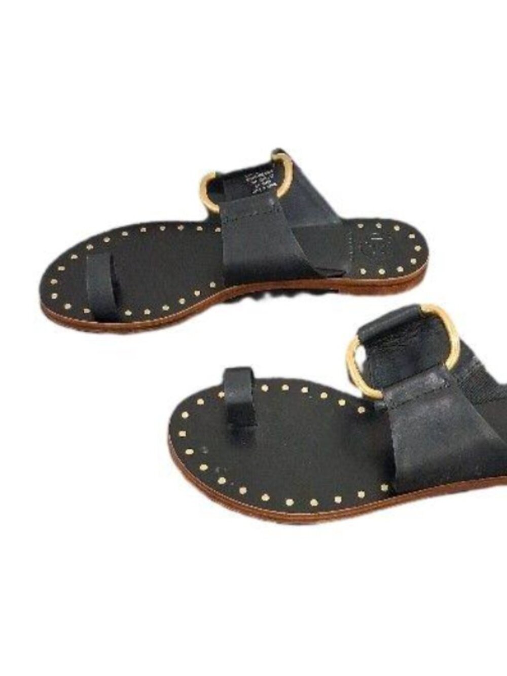 Tory Burch Black Leather Studded Sandals — Size 7.5 - Picture 4 of 8
